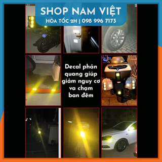 Miếng Dán Phản Quang Cảnh Báo Ban Đêm Cho Oto, Xe Máy, Xe Đạp...