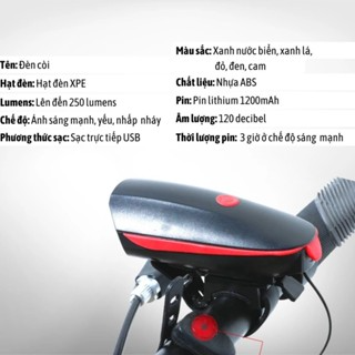 Đèn xe đạp thể thao siêu sáng có còi pin sạc usb chống nước... Đèn xe đạp thể thao siêu sáng có còi pin sạc usb chống nước...