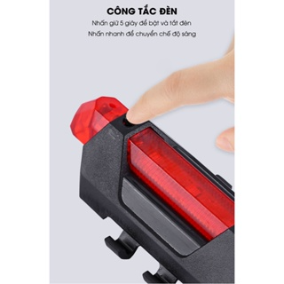 Đèn xe đạp hậu LED thể thao, đèn hậu xe đạp siêu sáng, 3-5h liên t...