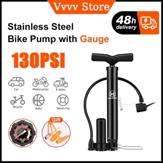 Máy bơm xe đạp và xe máy nhỏ gọn cầm tay AXK có đầu van đa chức nă...