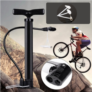 Máy bơm xe đạp và xe máy nhỏ gọn cầm tay AXK có đầu van đa chức nă...