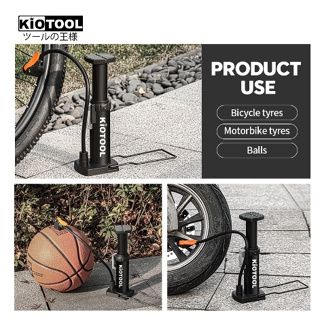 Máy bơm xe đạp và xe máy nhỏ gọn cầm tay AXK có đầu van đa chức nă...