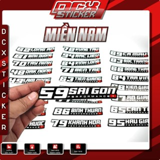 Tem 63 Tỉnh Thành Performance  Tem Tỉnh Dán Xe Máy , Xe Điện , Nón...