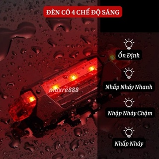 Đèn xe đạp Đèn LED xe đạp Đèn xe đạp thể thao gắn đầu và đuôi xe đ...