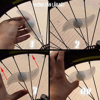 Đèn led gắn bánh xe đạp chống thấm nước 3 chế độ sáng...