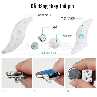 Đèn led gắn bánh xe đạp chống thấm nước 3 chế độ sáng...