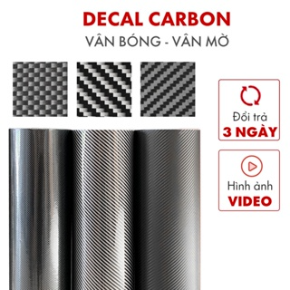 Decal carbon dán xe máy ô tô 5d, decan vân cacbon nhám bóng dán đi...