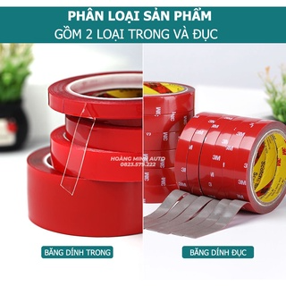 Băng dính 2 mặt chuyên dụng cho ô tô xe hơi, băng keo dán cường lự...