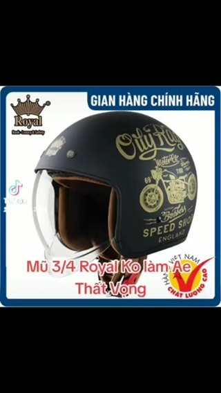 Mũ Bảo Hiểm M139 Kính Âm Thương Hiệu Royal Hàng Đầu Việt Nam...