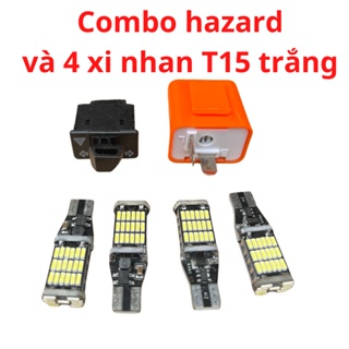 Combo công tắc hazard cục nháy kèm 4 xi nhan T15 siêu sáng lắp cho...