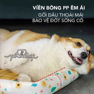 Đệm cho chó mèo kèm chiếu điều hòa  Ổ nằm mùa hè cho thú cưng hình...