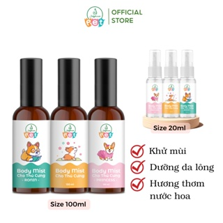 Bodymist xịt thơm khử mùi cho chó mèo JULYHOUSE 20ml/100ml dưỡng d...