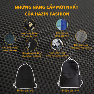 Balo trơn basic đi học HAZIN chống thấm nước đựng vừa laptop 16 in... Balo trơn basic đi học HAZIN chống thấm nước đựng vừa laptop 16 in...