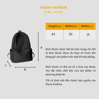 Balo trơn basic đi học HAZIN chống thấm nước đựng vừa laptop 16 in... Balo trơn basic đi học HAZIN chống thấm nước đựng vừa laptop 16 in...
