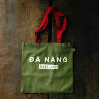 Túi vải canvas Cộng Cà Phê xanh quai đỏ...