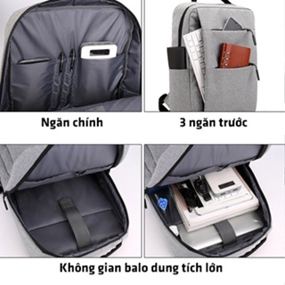 Balo Laptop chống sốc, ba lô đeo vai chất liệu vải chống nước dùng...