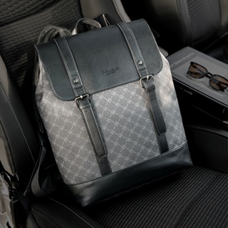 Balo da mềm thời trang unisex nam nữ dập vân nổi monogram đựng lap...