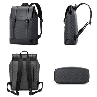 Balo da mềm thời trang unisex nam nữ dập vân nổi monogram đựng lap...