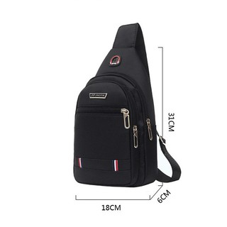 Túi đeo chéo nam 3 NGĂN phong cách Hàn Quốc - vải canvas chống nướ...