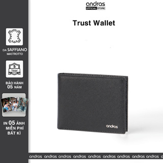Ví nam da Saffiano gập đôi Bi-fold Trust Wallet Andras Official St...