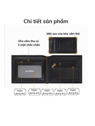 Ví Nam Bóp Nam Cao Cấp MANDU Dáng Ngang Thời Trang Da Mềm Cao Cấp ...
