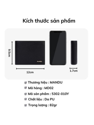 Ví Nam Bóp Nam Cao Cấp MANDU Dáng Ngang Thời Trang Da Mềm Cao Cấp ...