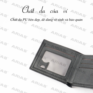 Ví nam đẹp kiểu ví ngang có hộp nhiều ngăn cao cấp, bóp da PU gấp ...