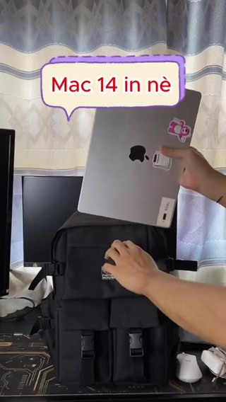 Balo laptop Fortune Mouse Ulazzang Hàn Quốc Sành Điệu - B188...