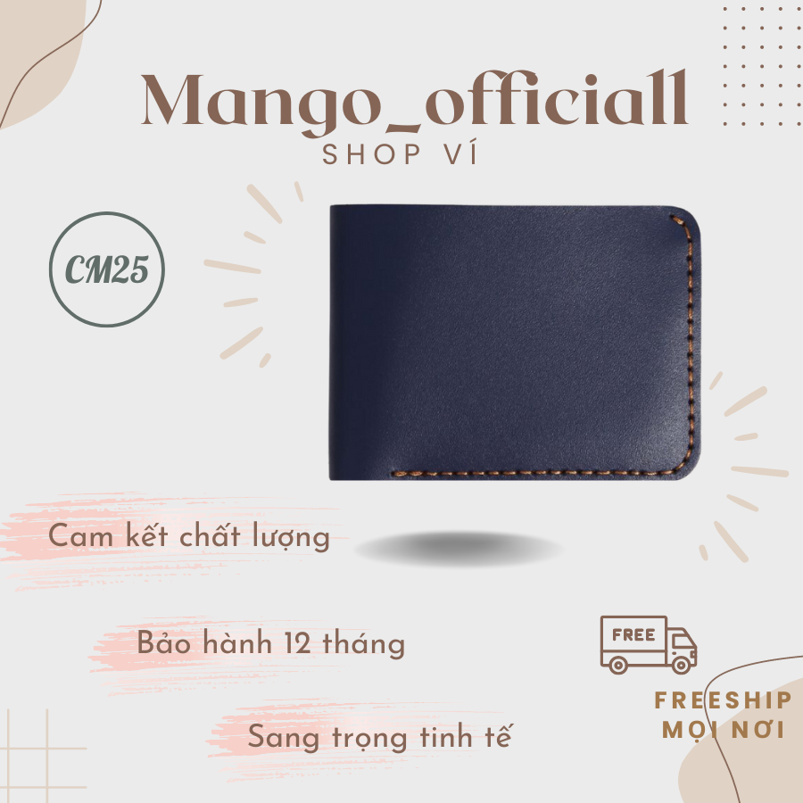 Ví Nam Đẹp Mini Phong Cách Thời Trang Đơn Giản Năng Động, Bóp Da Đ...