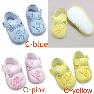 Giày tập đi đế mềm hoạ tiết kẻ sọc cho bé...