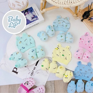 Sét mũ kèm bao tay bao chân HỌA TIẾT 5 MÓN chất cực đẹp đáng yêu c...
