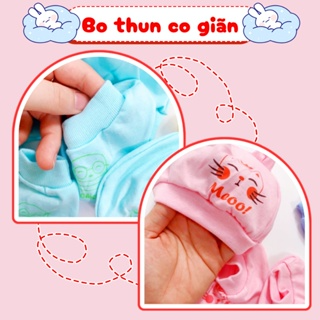 Set bao tay chân mũ sơ sinh 5 chi tiết nhiều màu Baby-S, Mũ sơ sin...