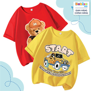 Áo thun cổ tròn bé trai Ô Tô, Gấu, Chú Chó Cứu Hộ PAW BABISA KIDS ...