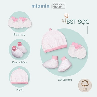 Bao Tay Sơ Sinh Bo, Bao Chân Bo, Nón Sơ Sinh MIOMIO Cho Bé Trai, B...