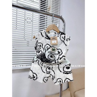 BỘ BA LỖ COTTON XƯỚC GẤU ĐÍNH TAG XÍCH PHONG CÁCH CHO BÉ 8-18KG...