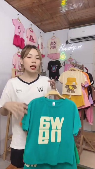 [9-42kg] Bộ cộc tay cotton bé gái in hình chữ AN in nổi, set quần ...