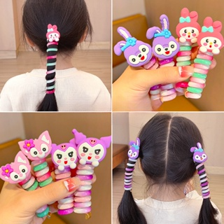 Dây Buộc Tóc Cao Su Co Giãn Màu Sắc Cầu Vồng Dành Cho Trẻ Em...