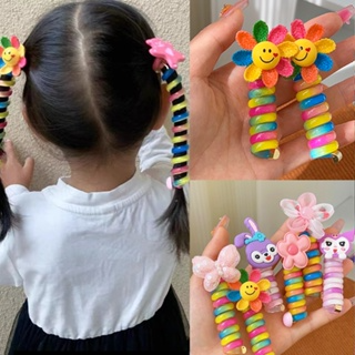 Dây Buộc Tóc Cao Su Co Giãn Màu Sắc Cầu Vồng Dành Cho Trẻ Em...