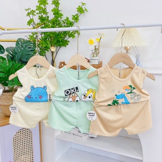 [A145 - Được Chọn Mẫu, Mềm, Mát] Bộ Ba Lỗ Thun Lạnh Minky Moom In ...