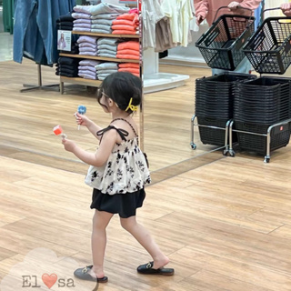 Quần áo bé gái- Set Áo 2 Dây Hoa Nhí Chun Ngực Xinh Xắn Cho Bé 1-8...