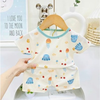 Bộ tăm lạnh cho bé, quần áo trẻ em đồ bộ bé bộ cộc bé trai bộ bé g...