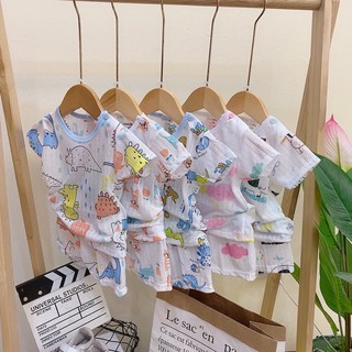 BỘ COTTON GIẤY CỘC TAY CÀI VAI MÙA HÈ CHO BÉ NHIỀU HÌNH NGỘ NGHĨNH...