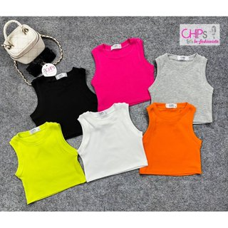 Áo Croptop Ôm Body Sát Nách Nhiều Màu Cho Bé Gái...