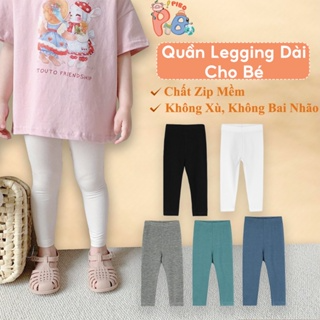 Quần Legging Bé Gái Dáng Dài Chất Zip Co Dãn 4 Chiều Sành Điệu, Mặ...