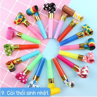 Còi thổi sinh nhật, đồ chơi giải trí cho bé...