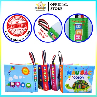 Sách vải - sách vải cho bé kích thích thị giác với nhiều chủ đề bằ...