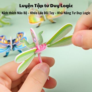 Đồ Chơi Trí Tuệ DIY Bộ Ghép Hình 3D Cho Bé Lắp Ghép Khủng long,Máy...