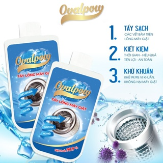Combo Tẩy Lồng Máy Giặt OVALPOW 300gr  Tẩy Mốc Gioăng Cao Su Cao C...