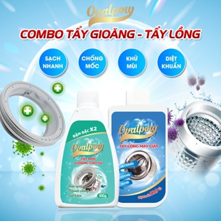Combo Tẩy Lồng Máy Giặt OVALPOW 300gr  Tẩy Mốc Gioăng Cao Su Cao C...