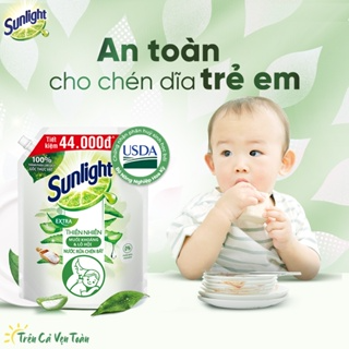 Nước Rửa Chén Bát Sunlight 100% Gốc Thực vật Thiên nhiên/Trà Xanh ...